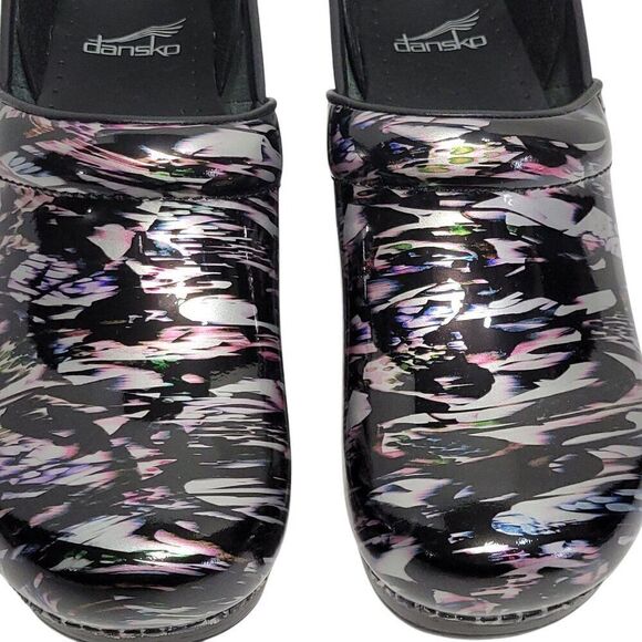 Dansko Clog Women Size EU 40 US 9.5-10 Professional Metallic Waves Patent Nurse - Picture 3 of 16